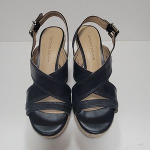 Antonio Melani Size 8M Black and Tan Color Heels